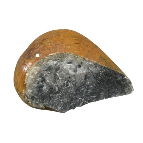 Polished Fossilized Stone Half With Natural Brown & Gray Hues 2x1.5" READ - Picture 1 of 9